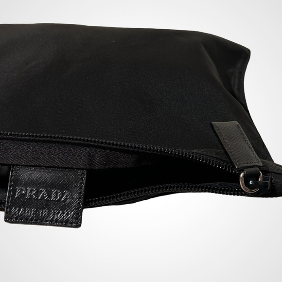 Vintage Prada Black Nylon Pouch Bag Zip - Picture 4 of 6